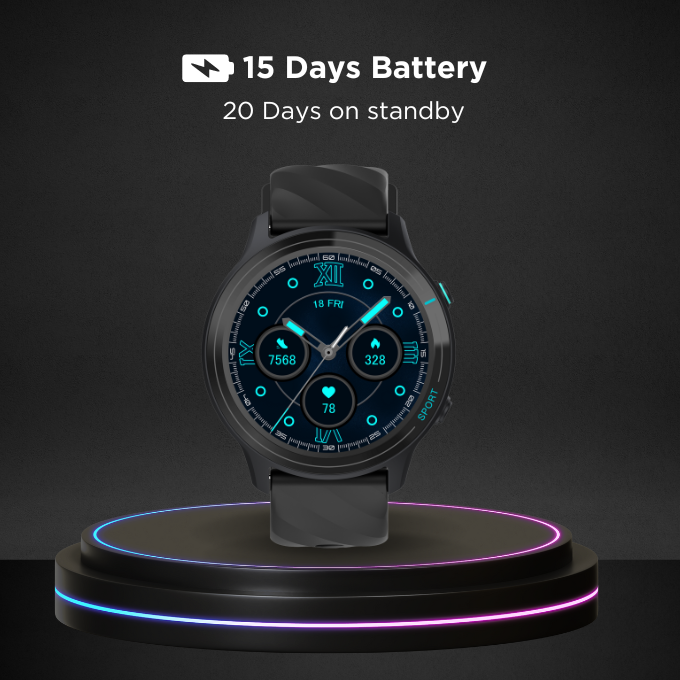 BLACK Fit 2 Health Monitor Smart Watch, upto 15 Day battery, 1.5in screen, 1Yr Warranty BLACK Fit 2 Health Monitor Smart Watch, upto 15 Day battery, 1.5in screen, 1Yr Warranty